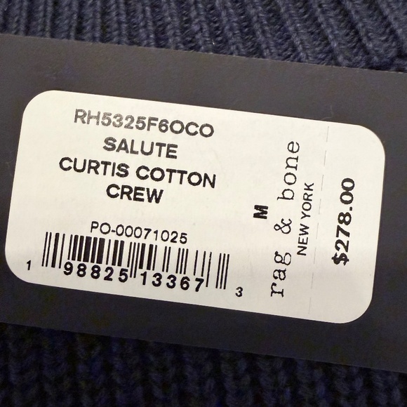 RAG & BONE salute curtis crew (New with tags Retail $278) - Picture 5 of 5